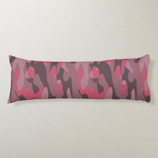 Coussins Longs Camouflage abstrait rose et mauve (Devant)