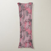Coussins Longs Camouflage abstrait rose et mauve texturé (Devant (Vertical))