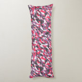 Coussins Longs Camouflage abstrait rose vif, violet et noir (Dos (Vertical))