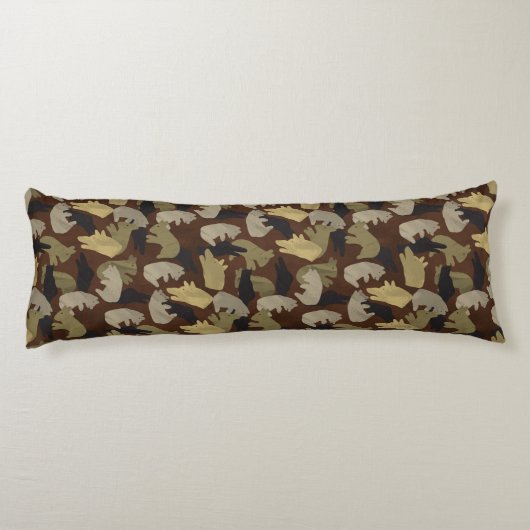 Coussins Longs Camouflage animal Silhouette Brown (Dos)