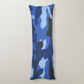 Coussins Longs Camouflage Bleu Camo Motif de l'armée (Dos (Vertical))