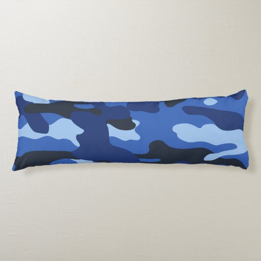 Coussins Longs Camouflage Bleu Camo Motif de l'armée (Devant)