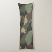 Coussins Longs Camouflage en bois Camo militaire Kaki Tan noir (Dos (Vertical))