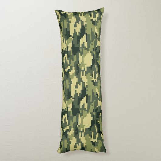 Coussins Longs Camouflage numérique en bois à 8 bits / Camo (Dos (Vertical))