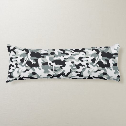 Coussins Longs Camouflage Poussière de Neige (Devant)