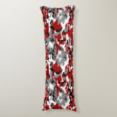 Coussins Longs Camouflage rouge et gris, Militaire, Armée (Devant (Vertical))