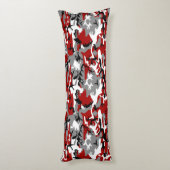 Coussins Longs Camouflage rouge et gris, Militaire, Armée (Dos (Vertical))