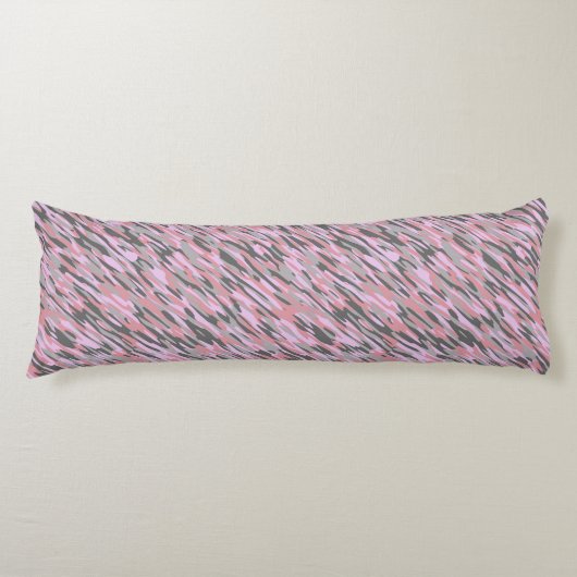 Coussins Longs camouflage vert gris et rose abstrait (Devant)