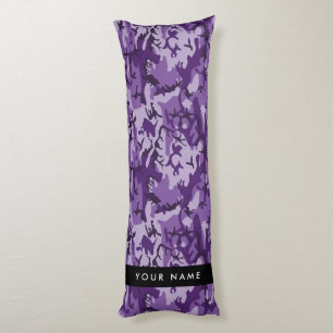 Coussins Longs Camouflage violet Votre nom Personnalisez