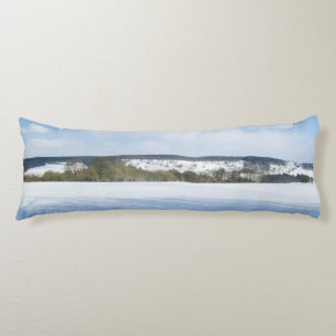 Coussins Longs Campagne anglaise en hiver - Personnalisé