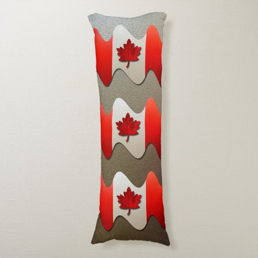 Coussins Longs Canada Flag-Chrome par Shirley Taylor (Devant (Vertical))