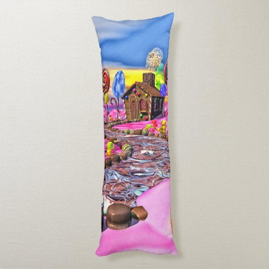 Coussins Longs Candyland rose (Dos (Vertical))