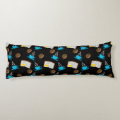 Coussins Longs Caricature de café et de beignets (Dos)