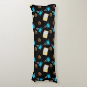 Coussins Longs Caricature de café et de beignets (Devant (Vertical))