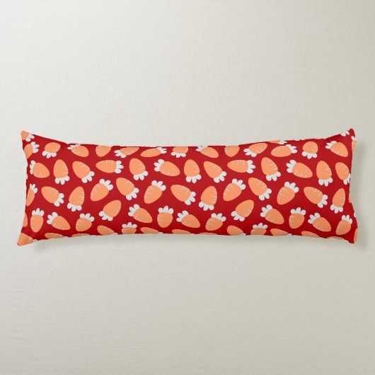 Coussins Longs Carottes de Chubby Rouge (Devant)