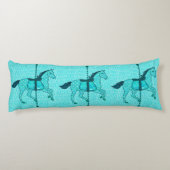 Coussins Longs Carousel Horse - Turquoise et Aqua (Dos)