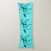 Coussins Longs Carousel Horse - Turquoise et Aqua (Devant (Vertical))