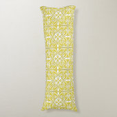 Coussins Longs Carreau marocain - jaune moutarde et blanc (Devant (Vertical))
