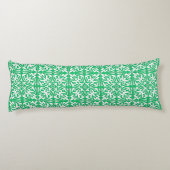 Coussins Longs Carreau marocain - vert jade et blanc (Dos)