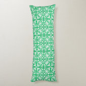 Coussins Longs Carreau marocain - vert jade et blanc (Dos (Vertical))