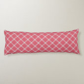 Coussins Longs Carreaux Gingham Rose Cranberry Foncé (Dos)