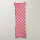 Coussins Longs Carreaux Gingham Rose Cranberry Foncé (Dos (Vertical))