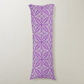 Coussins Longs Carreaux marocains - violet et blanc (Devant (Vertical))