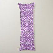 Coussins Longs Carreaux marocains - violet et blanc (Dos (Vertical))