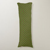 Coussins Longs Carreaux Rouges & Verts Pailletés (Devant (Vertical))