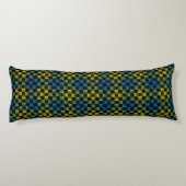 Coussins Longs Carreaux Vichy Bleu Jaune Vert (Dos)