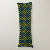 Coussins Longs Carreaux Vichy Bleu Jaune Vert (Devant (Vertical))