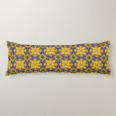 Coussins Longs Carrelage Bleu Orange Et Espagnol Jaune (Devant)