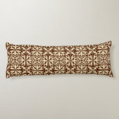 Coussins Longs Carrelage marocain - chocolat et beige (Dos)