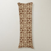 Coussins Longs Carrelage marocain - chocolat et beige (Devant (Vertical))