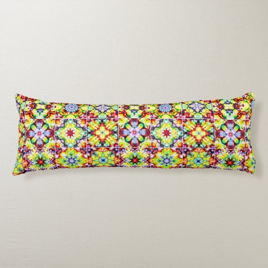 Coussins Longs Carrelage méditerranéen, Carreaux d'encre d'alcool (Devant)