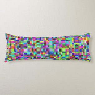 Coussins Longs Carrés Abstraits Formes Motif multicolore