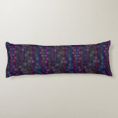 Coussins Longs Carrés bleus, verts, violets, roses avec des rayur (Dos)