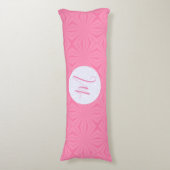 Coussins Longs Carrés ondulés rose clair Personnaliser Initiale  (Devant (Vertical))