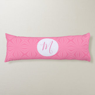 Coussins Longs Carrés ondulés rose clair Personnaliser Initiale 