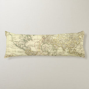 Coussins Longs Carte 5 du monde