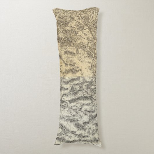 Coussins Longs Carte composée de l'Arizona, du Nevada, et de (Devant (Vertical))