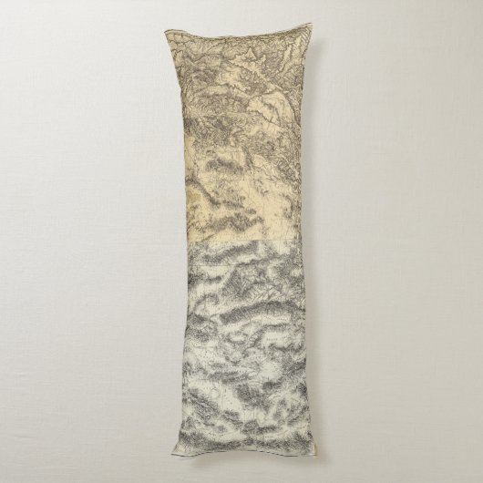 Coussins Longs Carte composée de l'Arizona, du Nevada, et de (Dos (Vertical))