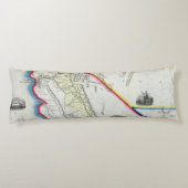 Coussins Longs Carte de la Californie (Dos)