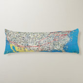 Coussins Longs Carte de système d'American Airlines (Devant)