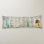 Coussins Longs Carte de système d'American Airlines de verso (Dos)