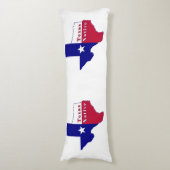 Coussins Longs Carte des drapeaux autochtones du Texas (Devant (Vertical))