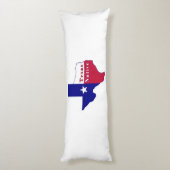 Coussins Longs Carte des drapeaux autochtones du Texas (Dos (Vertical))