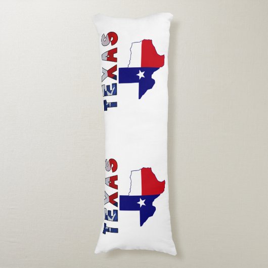 Coussins Longs Carte des drapeaux avec le Texas (Devant (Vertical))