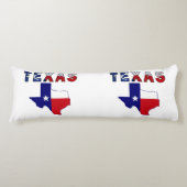 Coussins Longs Carte des drapeaux avec le Texas (Devant)