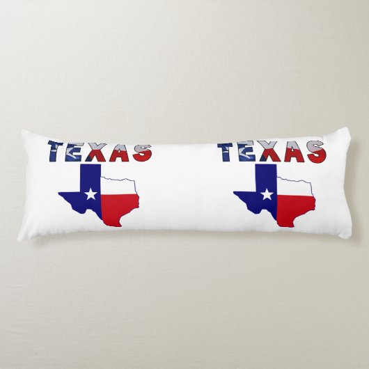 Coussins Longs Carte des drapeaux avec le Texas (Devant)